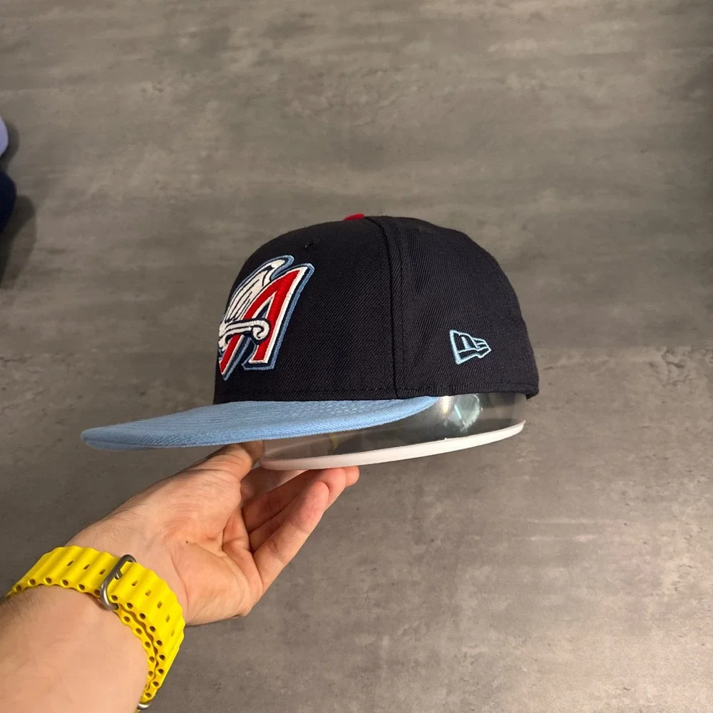New Era Anaheim Angels‎ Hat 7 5/8 Navy Blue Cooperstown 59FIFTY Fitted Cap